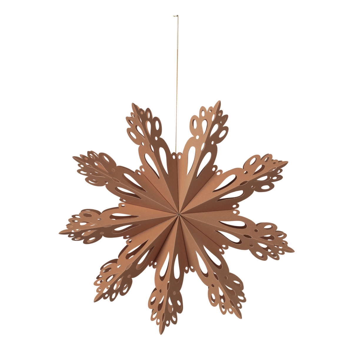 Broste Copenhagen SNOWFLAKE Papierhänger M indian tan 30 cm