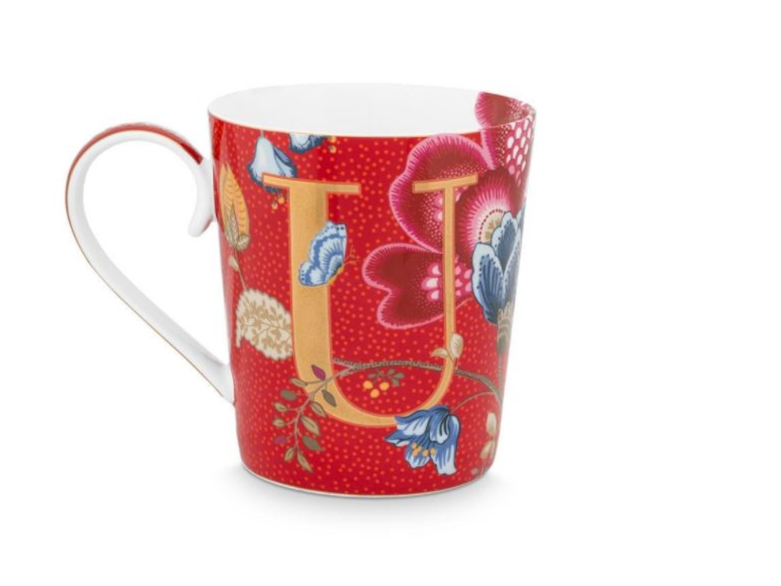 PIP STUDIO Blushing Birds Alphabet Becher red U 0,35 l