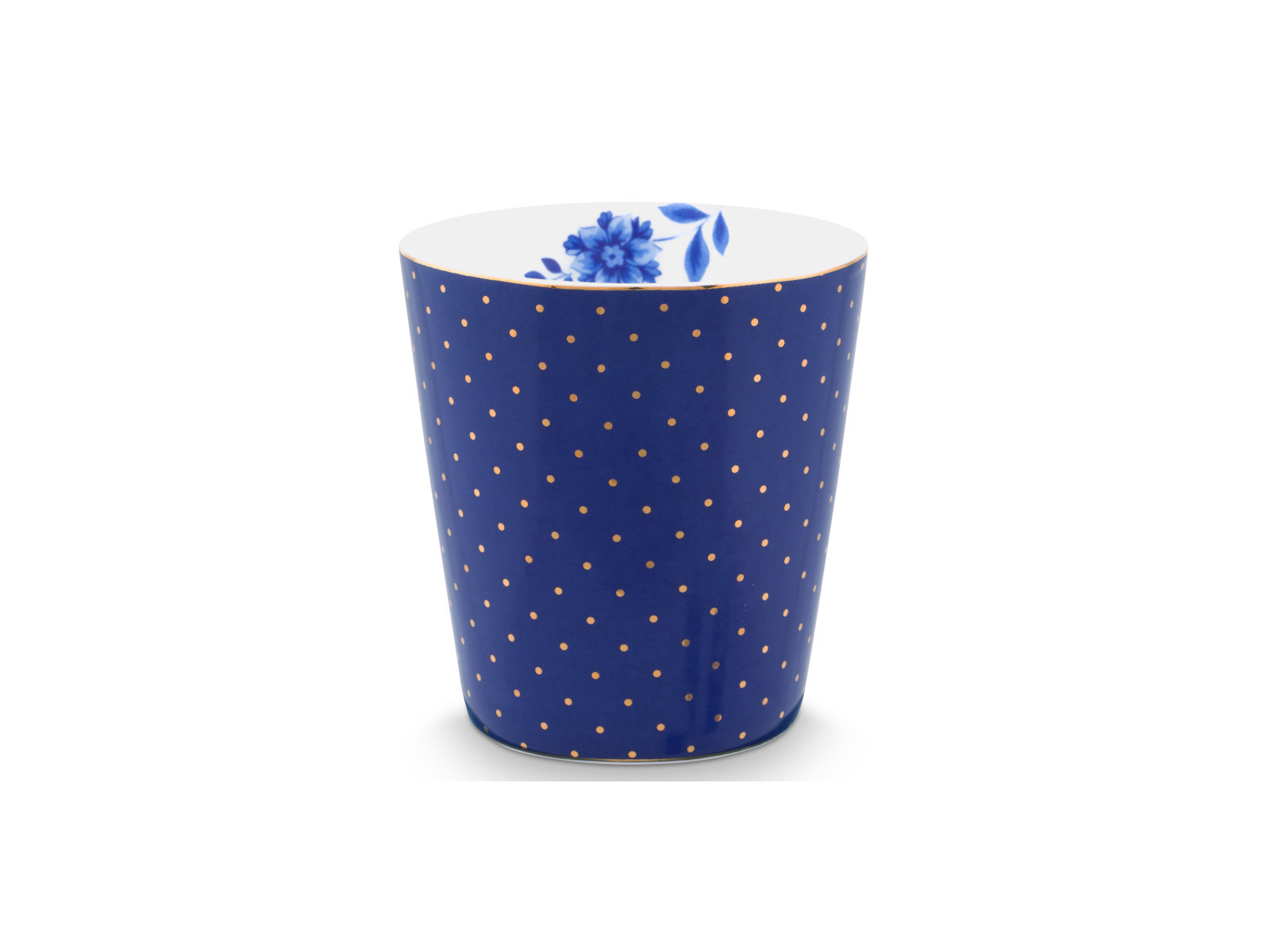 PIP STUDIO Royal Dots Becher &amp; Teebeutelablage Set blau 230 ml Freisteller