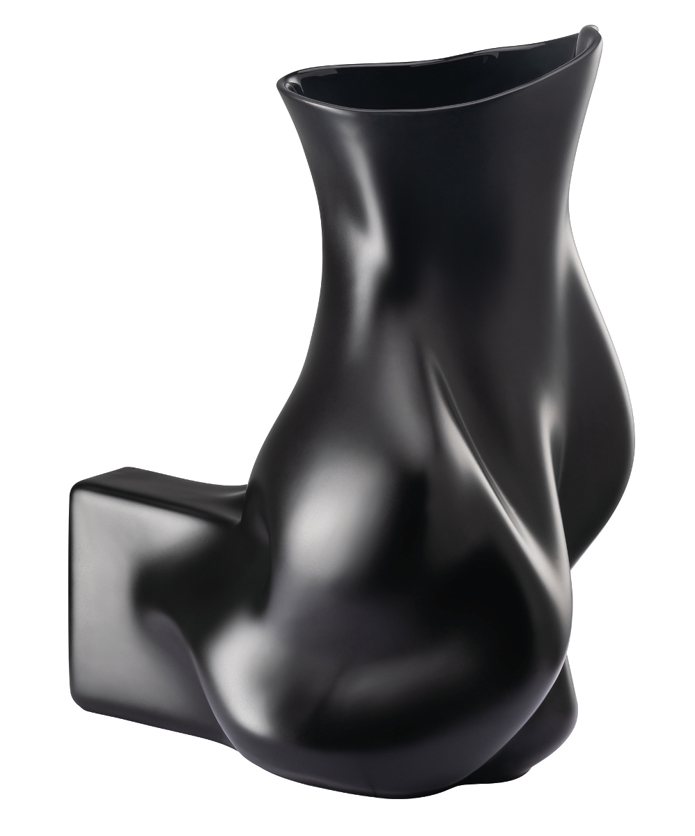 Rosenthal Blown 2nd Edition Schwarz matt Vase 30 cm