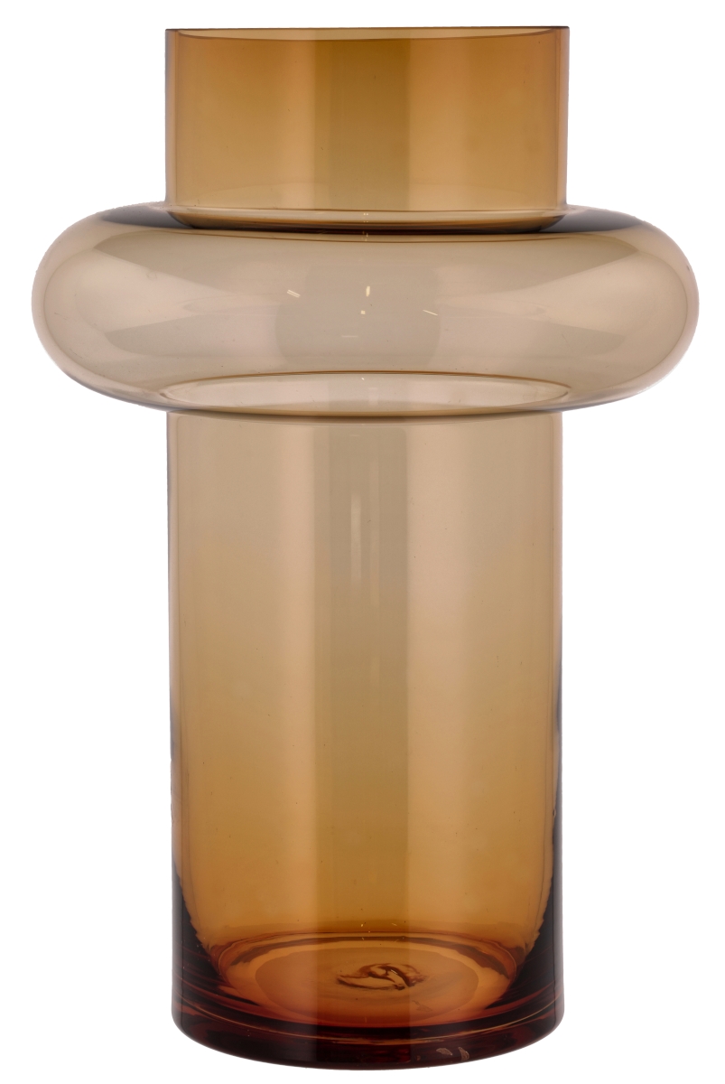 Lyngby Tube Vase Glas amber 40 cm