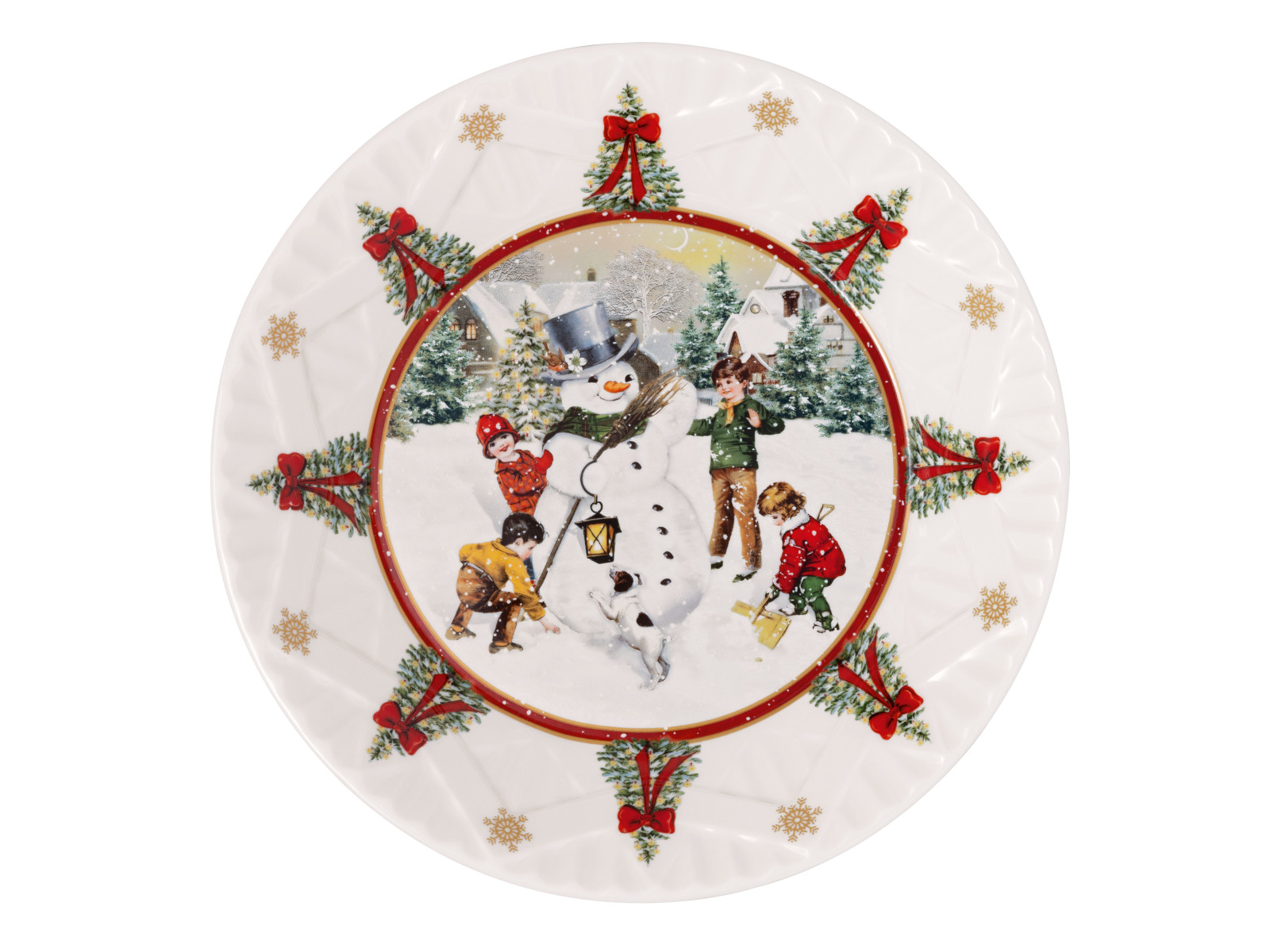 Villeroy &amp; Boch Toy's Fantasy Schale groß Schneemann bauen 25cm Freisteller