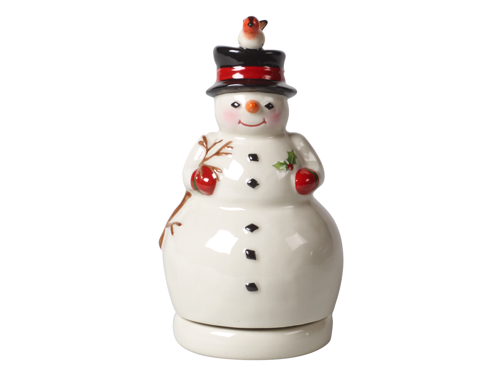 Villeroy &amp; Boch Nostalgic Melody Schneemann drehend Freisteller