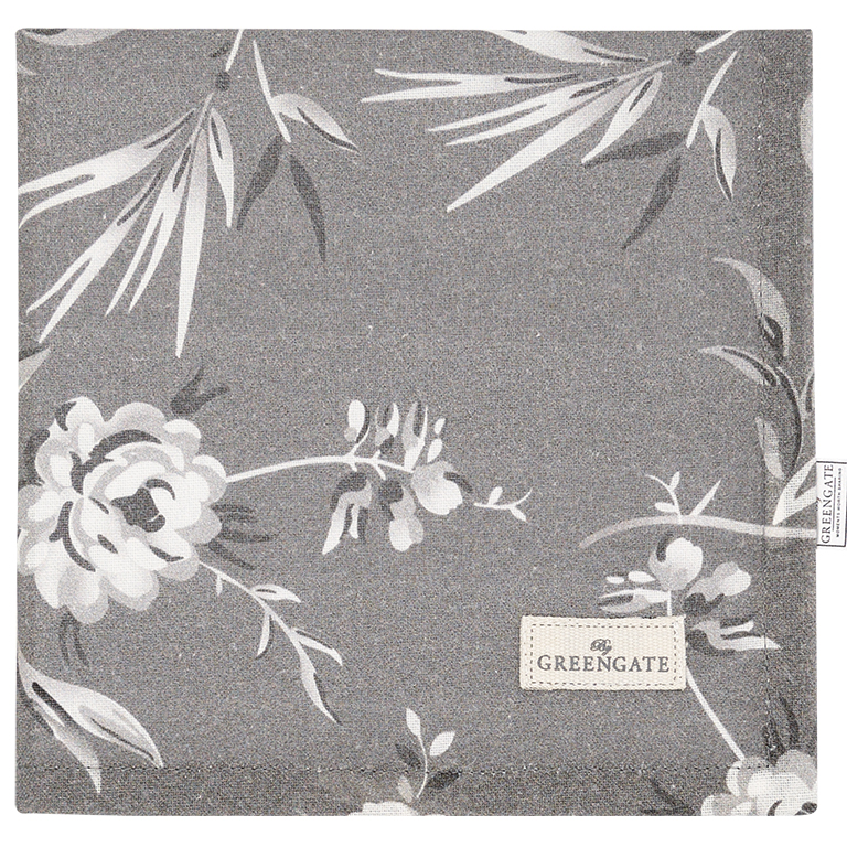 Greengate Aslaug Stoffserviette dark grey 40x40cm