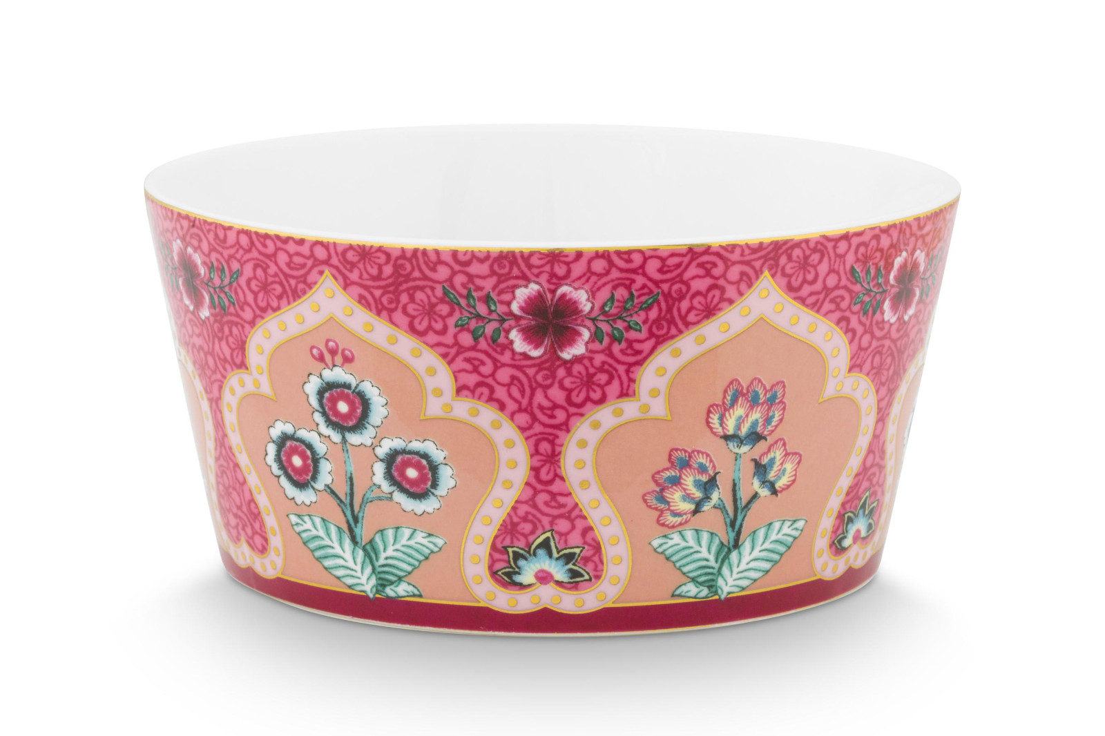 PIP STUDIO Flower Festival Oriental Geschenkset Schalen dark pink 12cm Freisteller