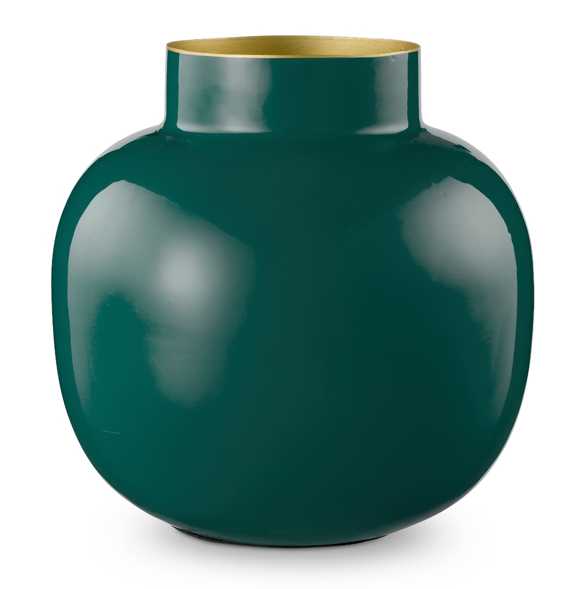 PIP STUDIO Vase Metall Round Dark Green 25 cm