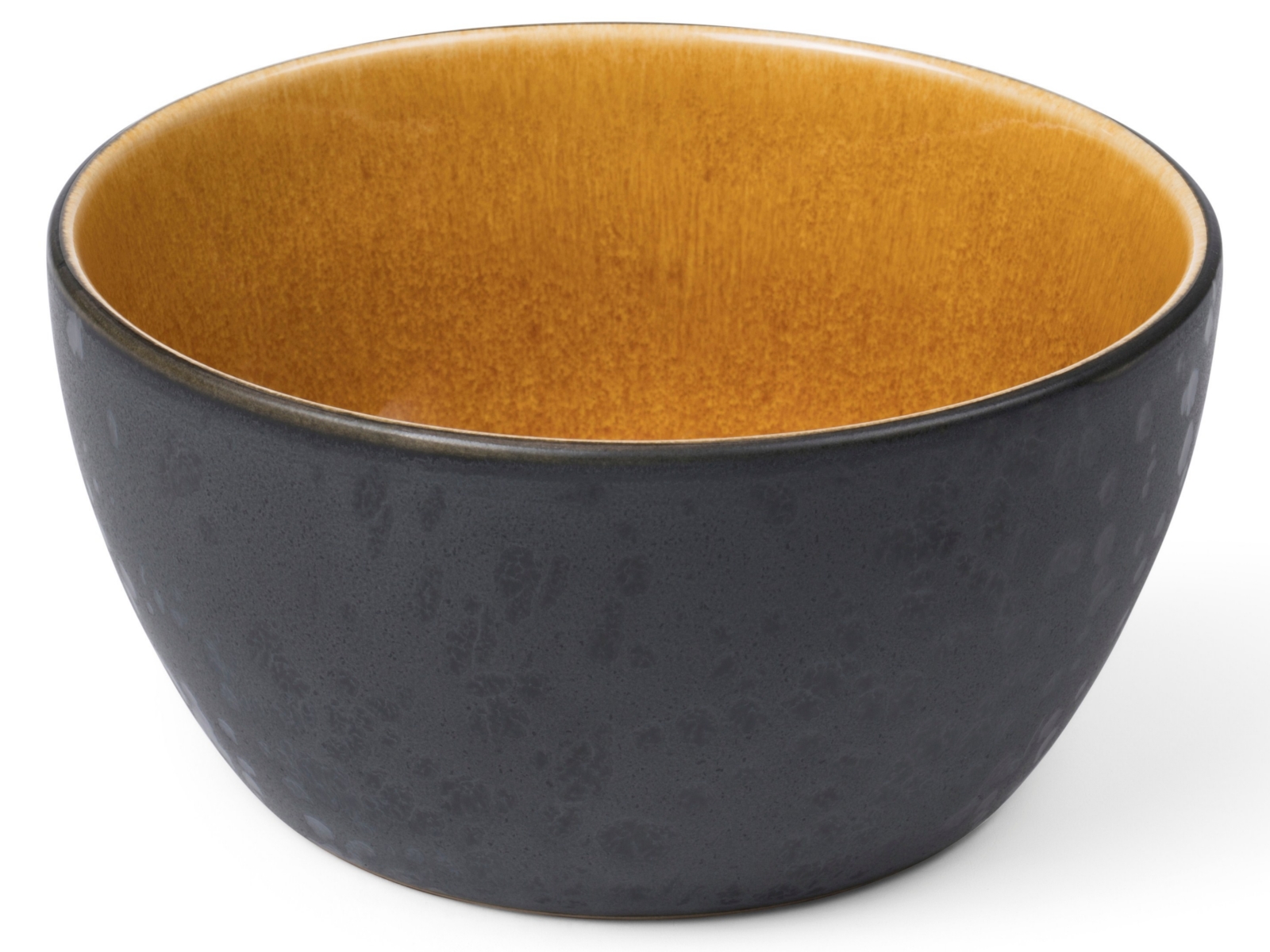 Bitz Bowl matt black / shiny amber 12 cm