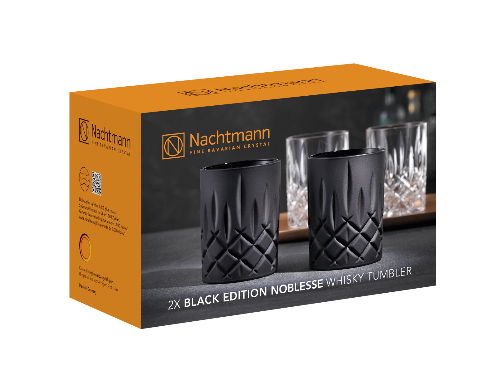 Nachtmann Noblesse Whiskybecher Black Set 2tlg Freisteller 1