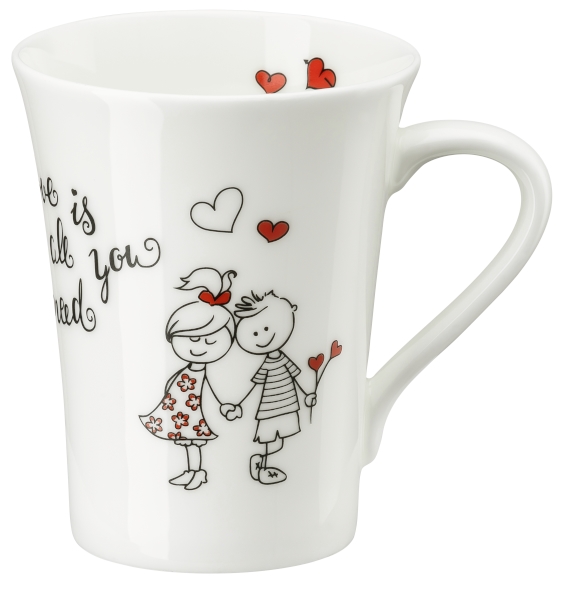 Hutschenreuther My Mug Worte-Love i.a.y.n. Becher mit Henkel 0,4 l