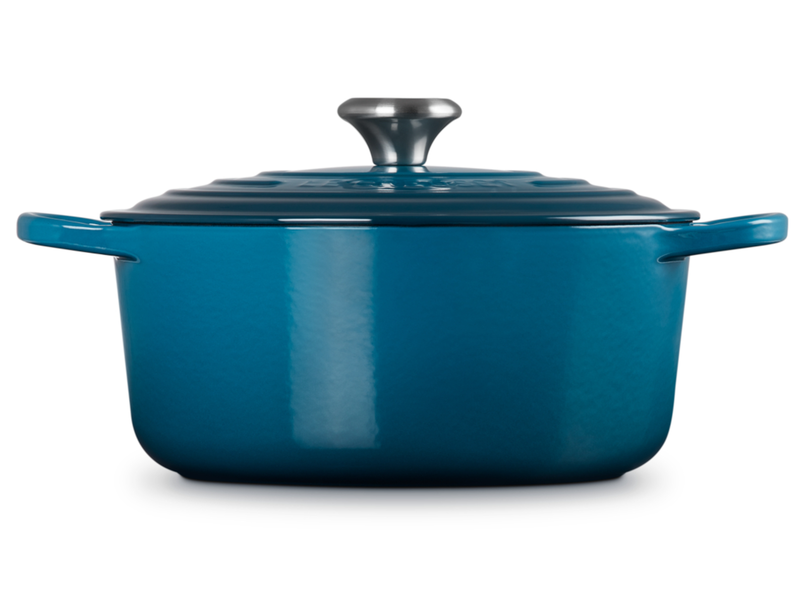 Le Creuset Bräter Signature rund deep teal 26cm Freisteller 3