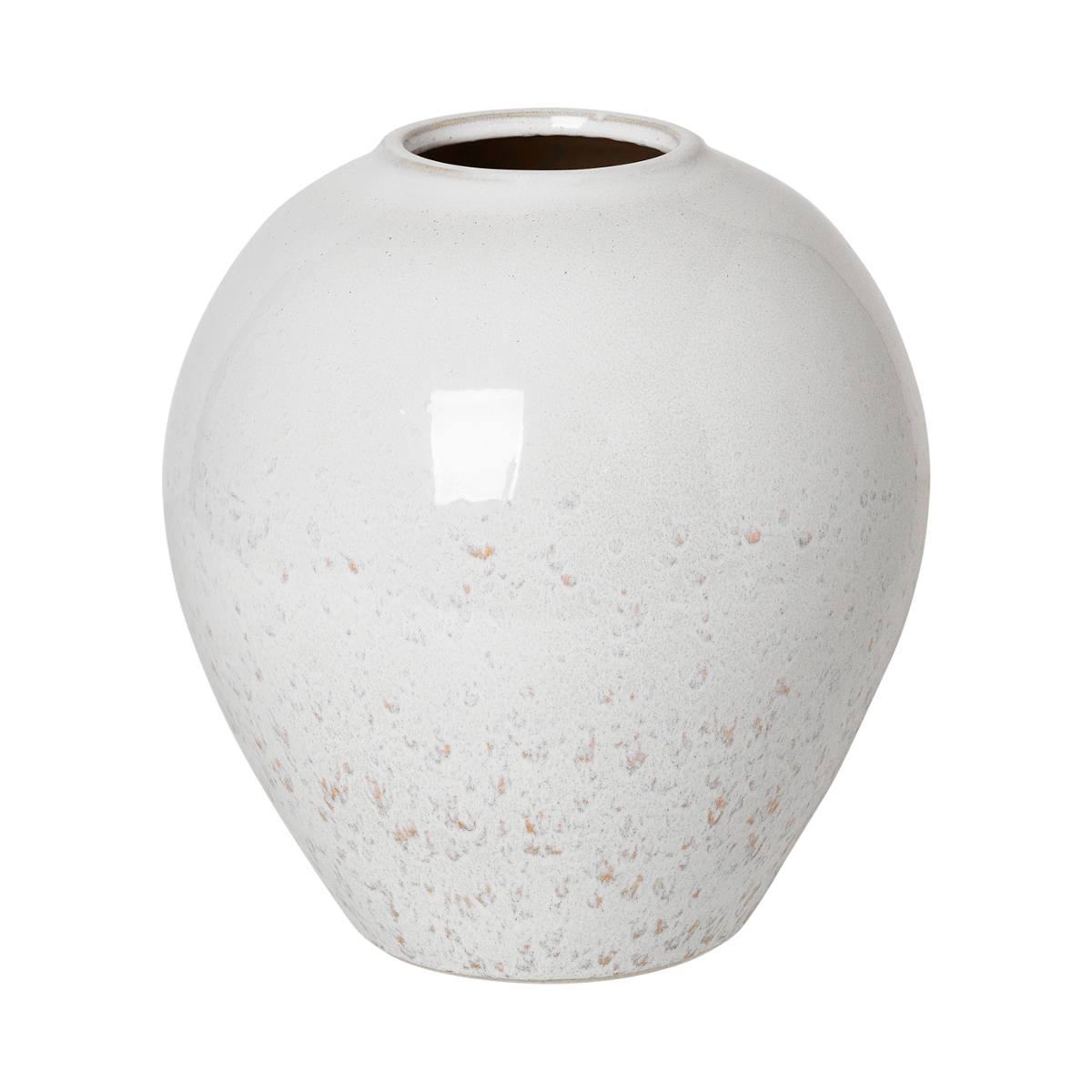 Broste Copenhagen Ingrid Vase M Keramik Rainy Day/Indian Tan 25,5cm