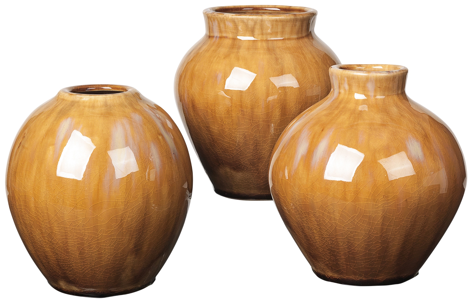 Broste Copenhagen Ingrid Vase S Set 3tlg. Keramik Apple Cinnamon