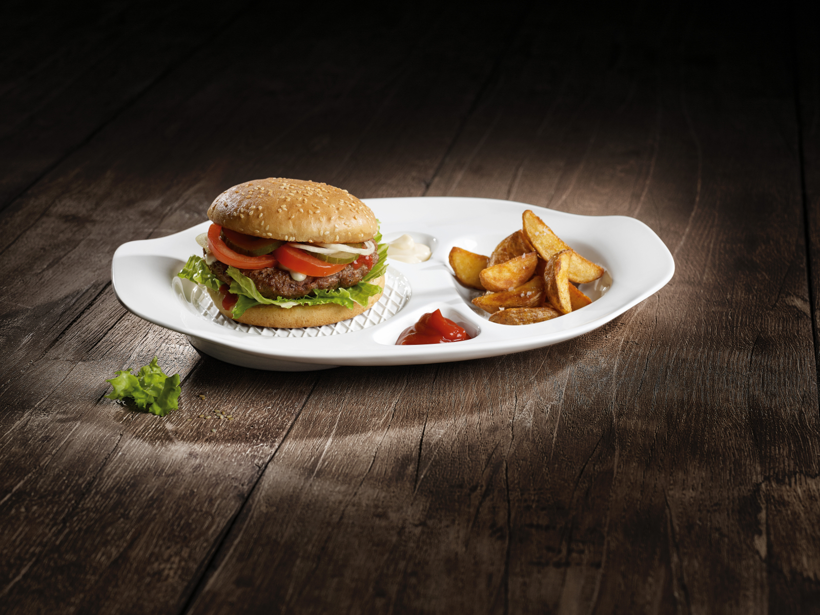 Villeroy & Boch BBQ Passion Burgerteller 2er Set 36 x 25,5 x 4 cm