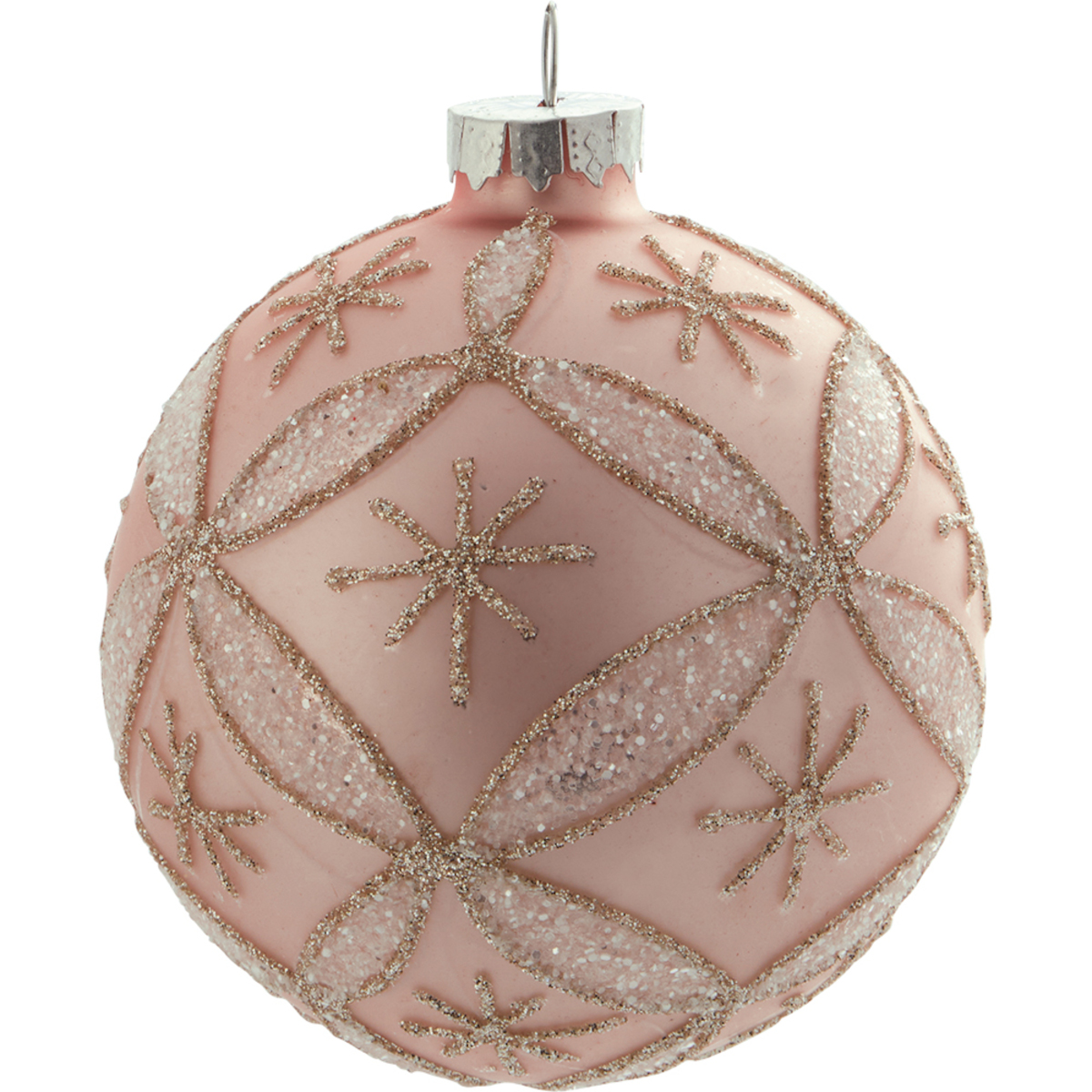 Greengate Inge-Marie Weihnachtskugel pink glitter 8cm Freisteller