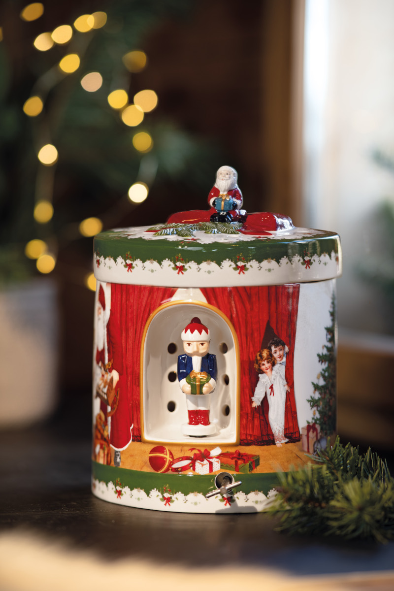 Villeroy &amp; Boch Christmas Toys Spieluhr Paket rund Santa b.Gesch. Lifestyle 1