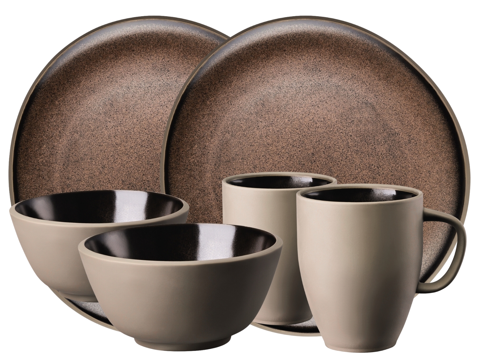 Rosenthal Junto Bronze Frühstücksset 6tlg