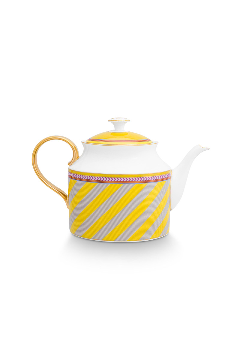 PIP STUDIO Chique Stripes Teekanne gelb 1,8l