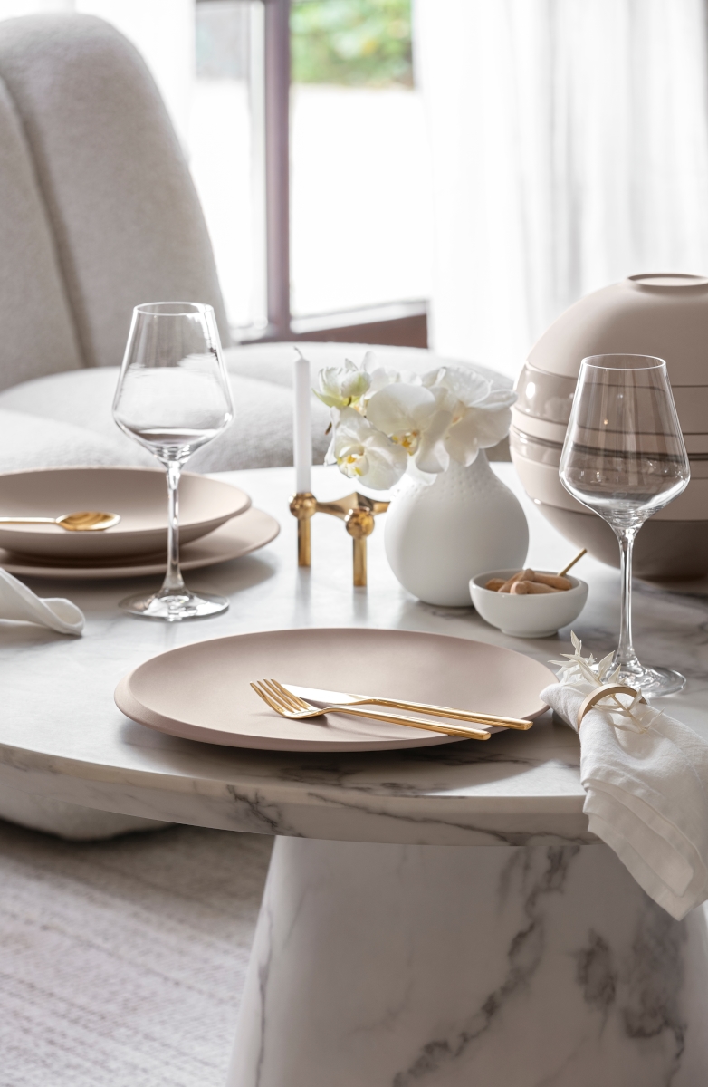 Villeroy &amp; Boch NewMoon beige Teller 29 cm Set6 Lifestyle1