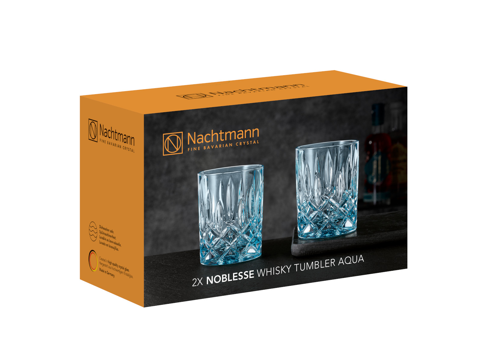 Nachtmann Noblesse Whiskybecher aqua Set  2tlg Freisteller 1