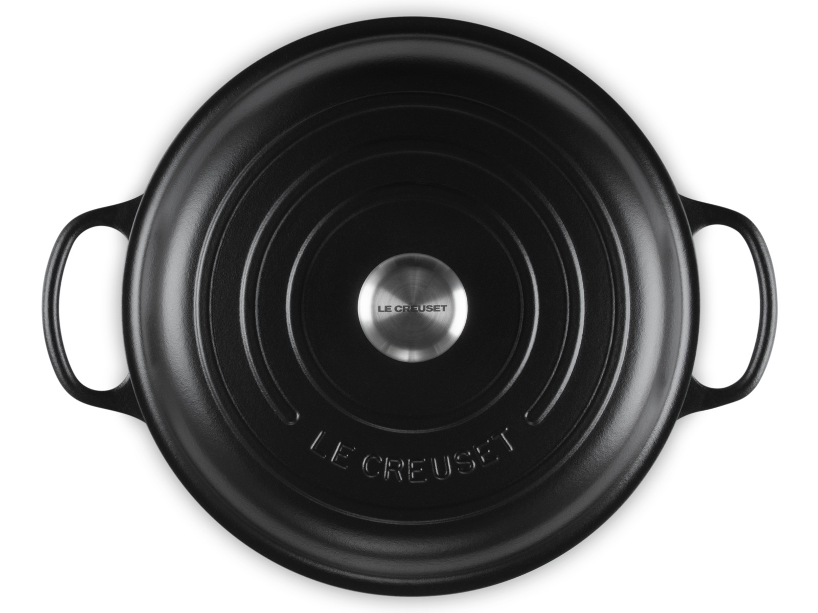 Le Creuset Gourmet-Profitopf Signature rund schwarz matt 30cm Freisteller 4