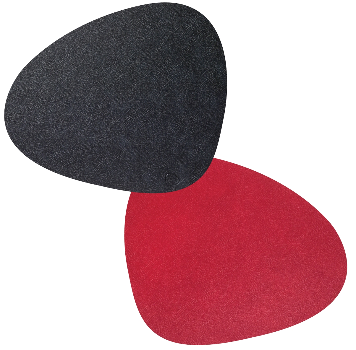 LIND DNA DOUBLE CLOUD Tischset Curve L black/red 37 x 44 cm