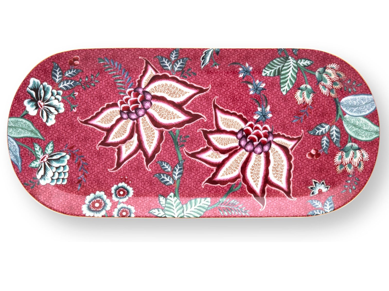 PIP STUDIO Flower Festival Kuchenplatte dark pink 33,3 cm