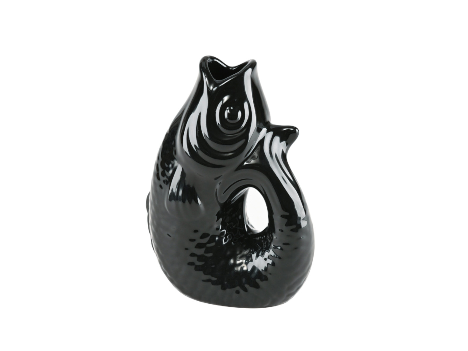 Giftcompany Monsieur Carafon Vase / Karaffe Fisch XS schwarz 0,2l Freisteller 