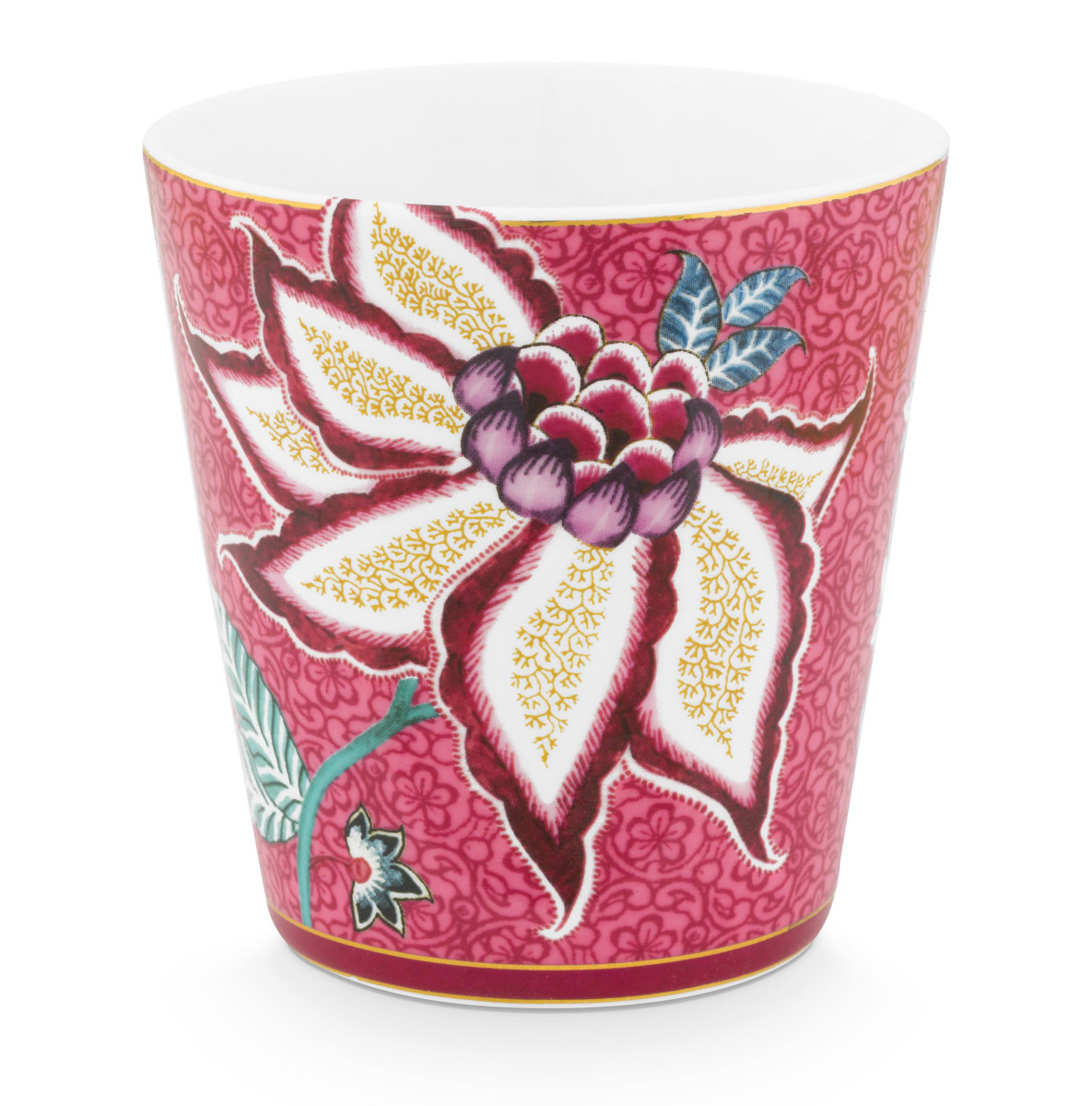 PIP STUDIO Flower Festival Oriental Geschenkset Becher ohne Henkel dark pink 0,23l