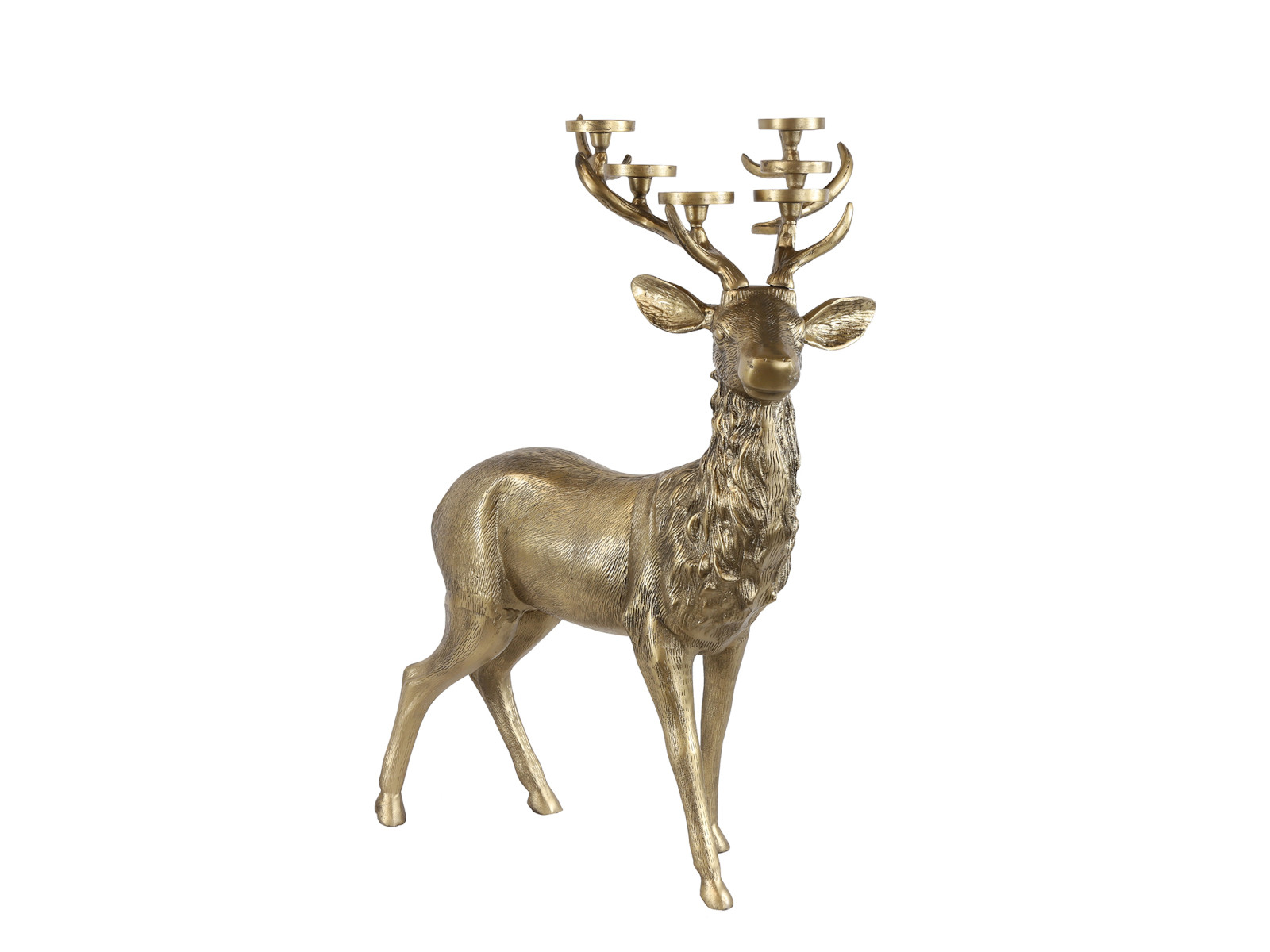 Decostar Kerzenhalter Hirsch Bert L gold 99cm Freisteller 