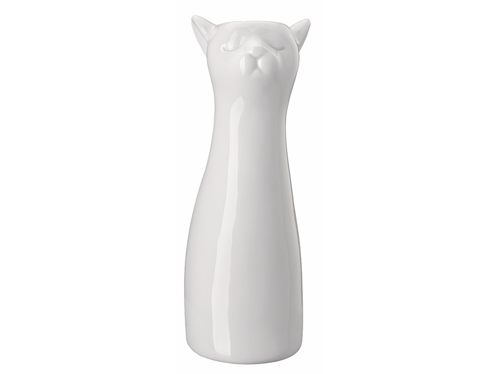 Hutschenreuther Katzen-Vase Weiss Vase 14 cm