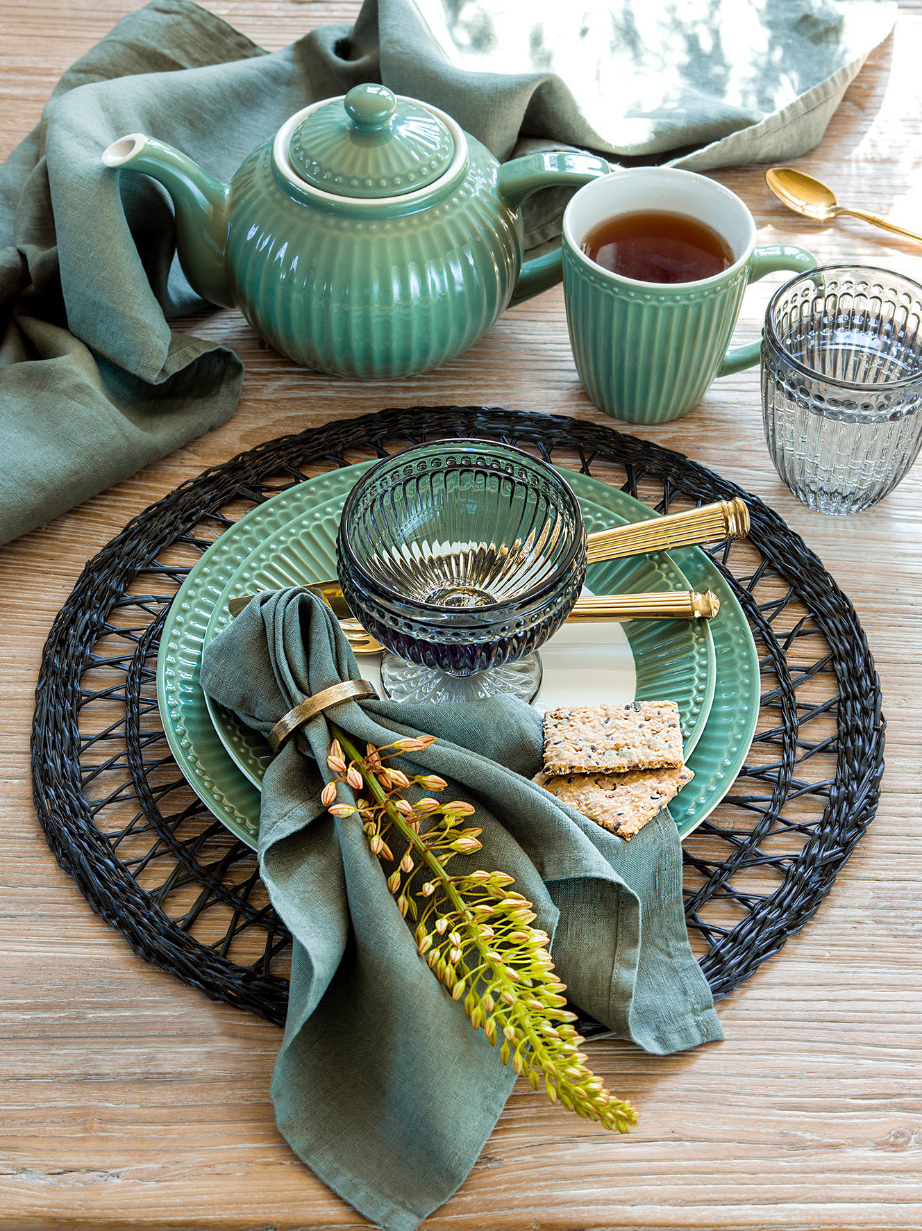 Greengate Alice Mini Bowl dusty green 8,5cm