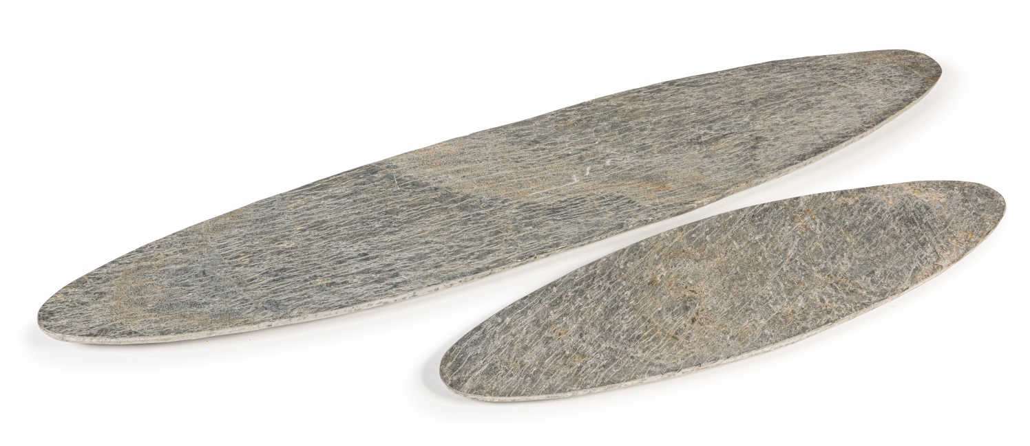 Dekocandle Servierplatte Schiefer oval stone grey 90x20x3cm