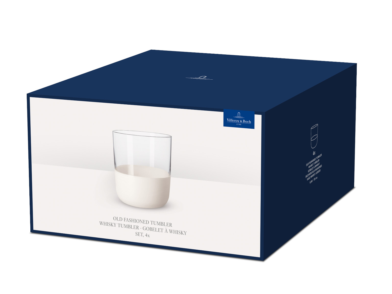 Villeroy & Boch Manufacture Rock blanc Whiskybecher Set 4tlg