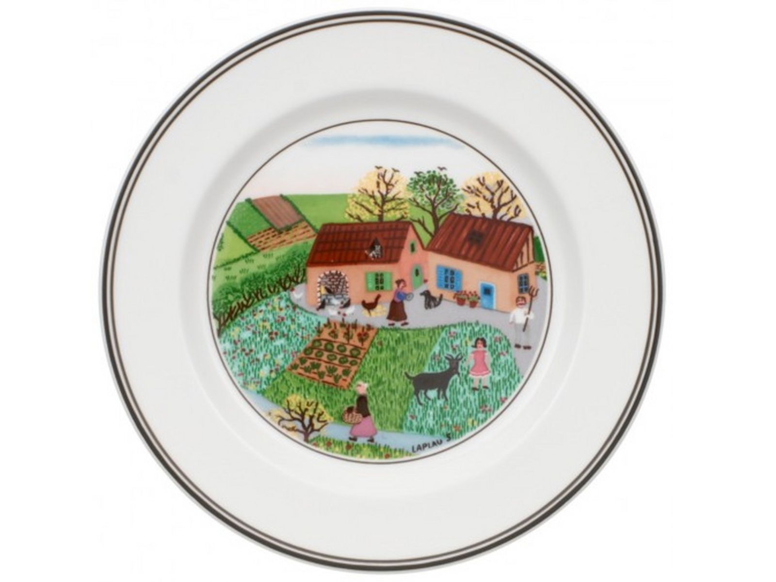 Villeroy & Boch Design Naif Brotteller Bauernhof 17 cm