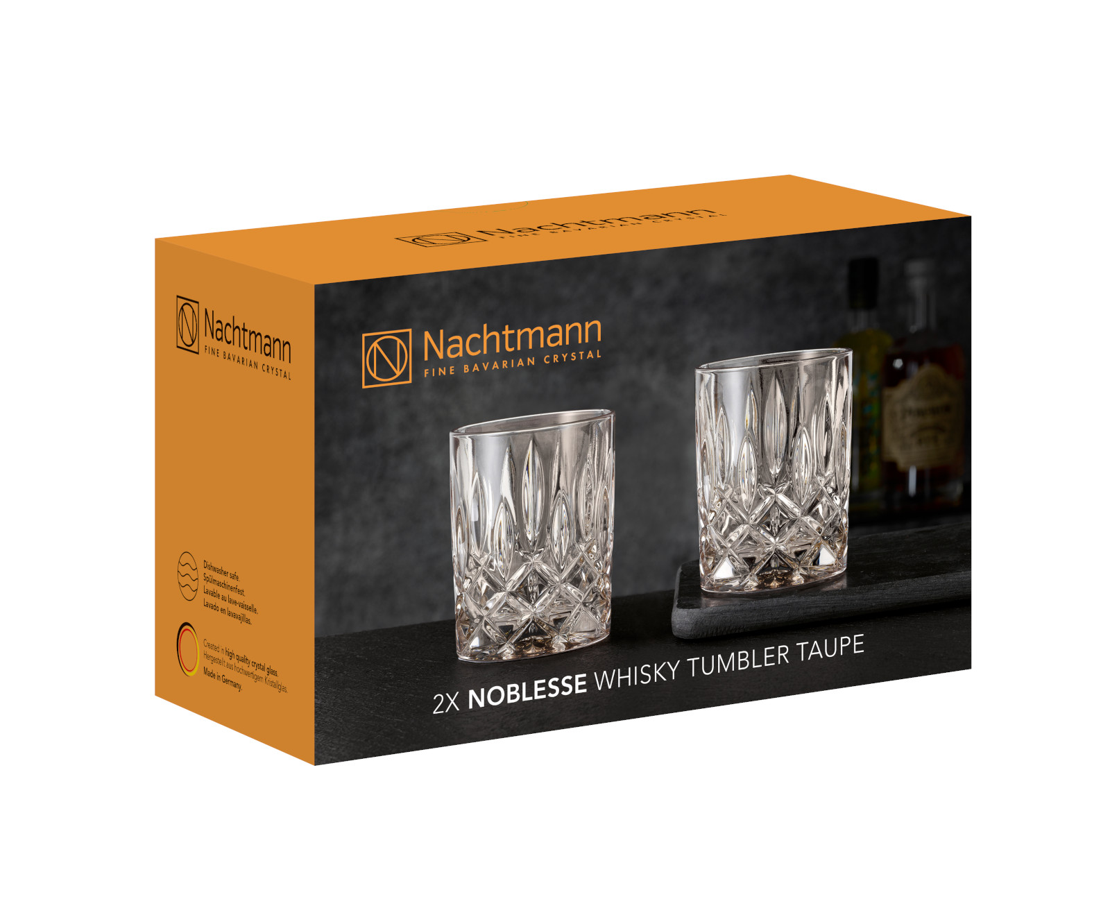 Nachtmann Noblesse Whiskybecher taupe Set 2tlg