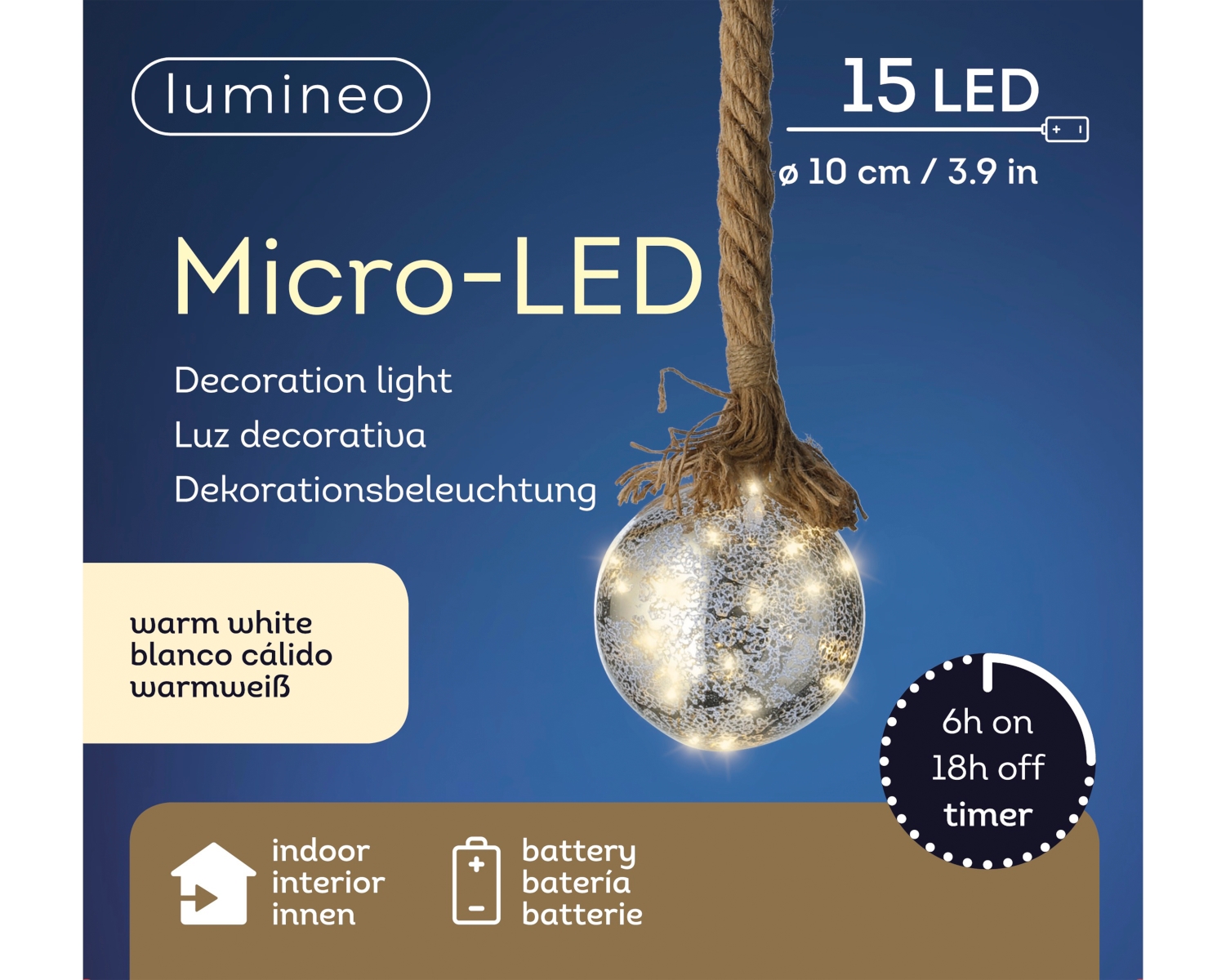 Lumineo Micro LED Kugel 10 cm Lifestyle 1