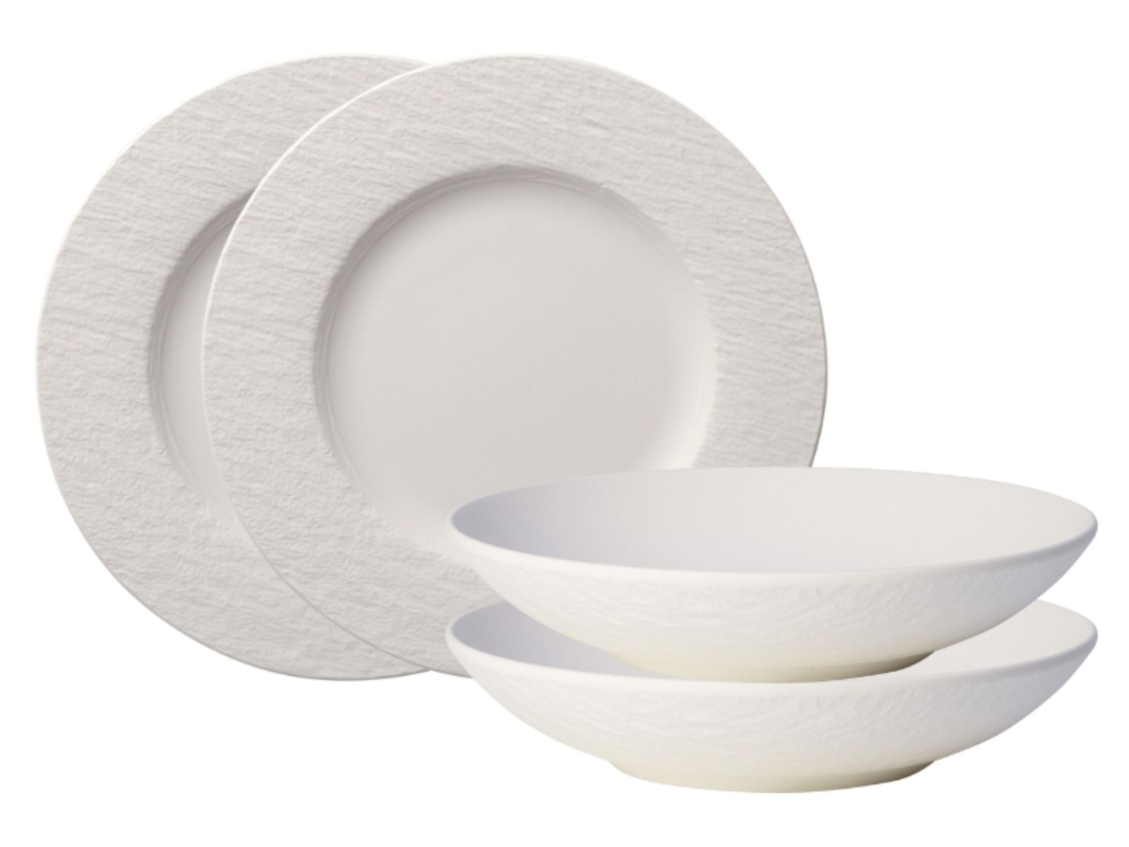 Villeroy & Boch Manufacture Rock blanc Tafelset 4tlg