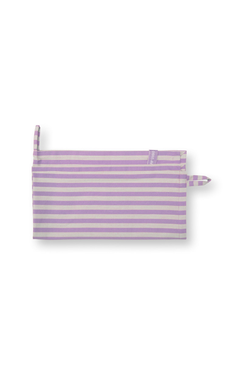 PIP STUDIO Lily&amp;Lotus Geschirrtuch Stripes lila 65x65cm 2 Stück Freisteller 6