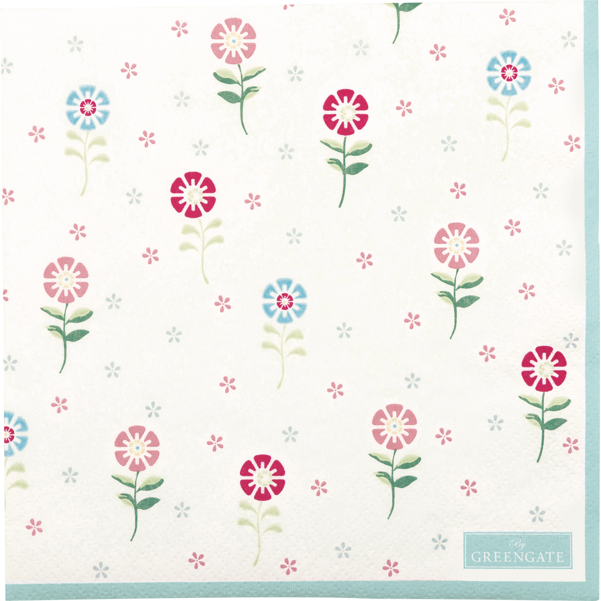 Greengate Noella Papierservietten white large 33x33cm 20pcs