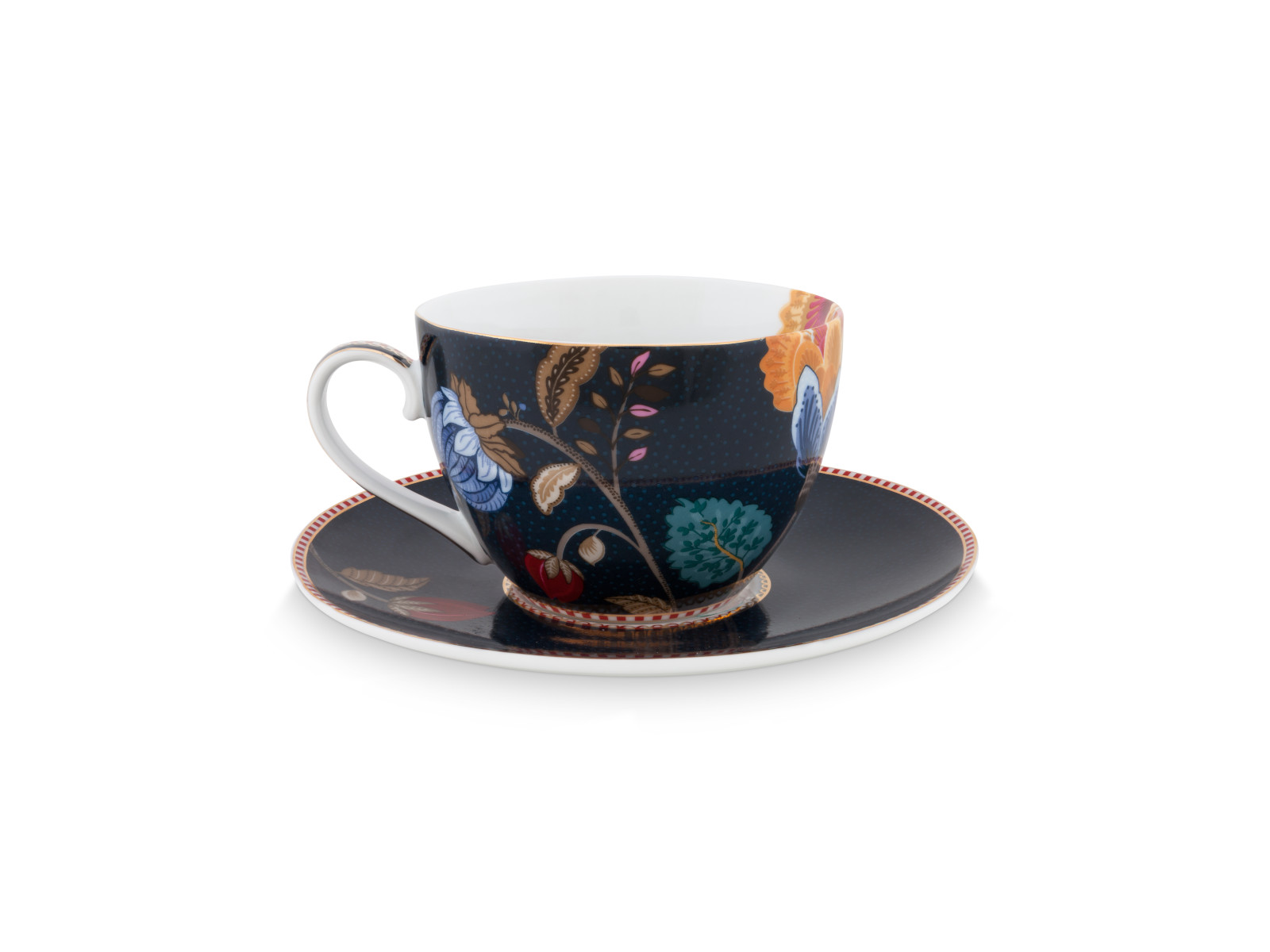 PIP STUDIO Fantasy Cappuccino Tasse mit Untertasse denim blue 0,28l Freisteller 2