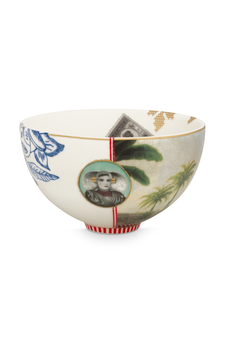 PIP STUDIO Heritage Bowl Palm White 15 cm