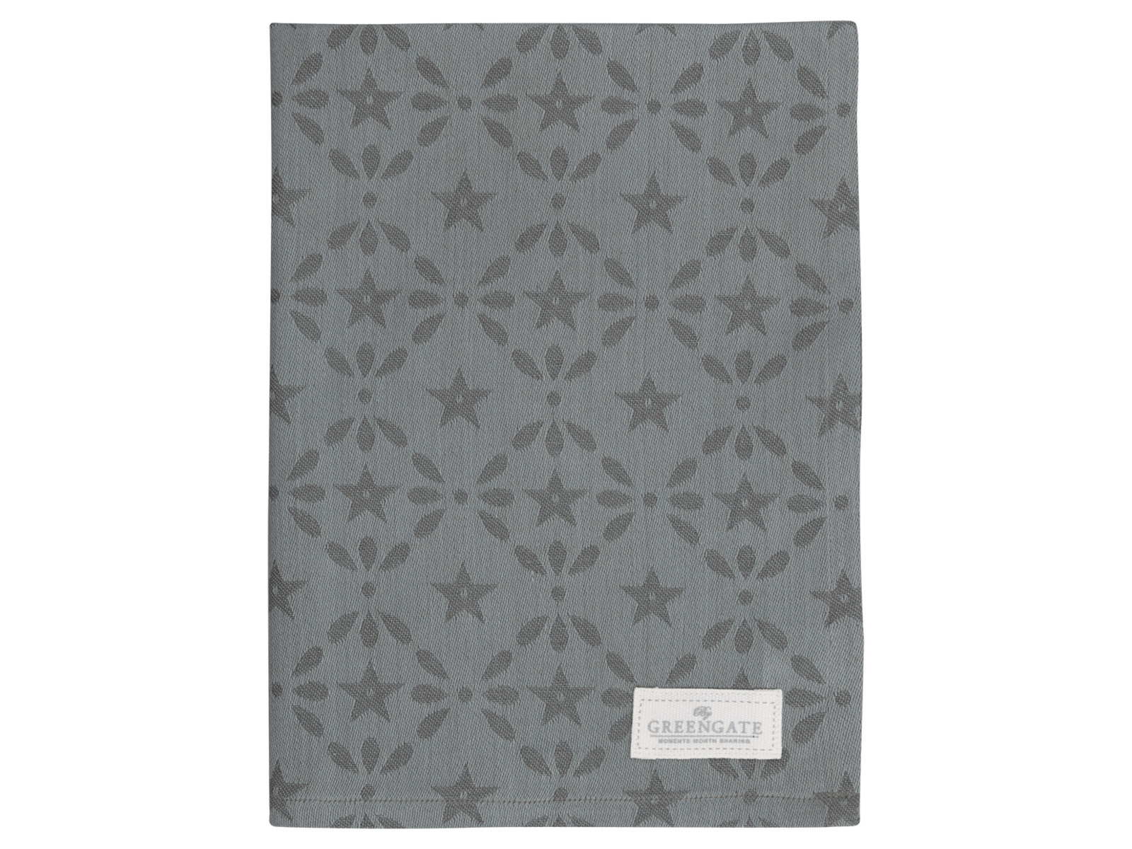 Greengate Courtney Geschirrtuch jacquard grey 70 x 50cm Freisteller 1