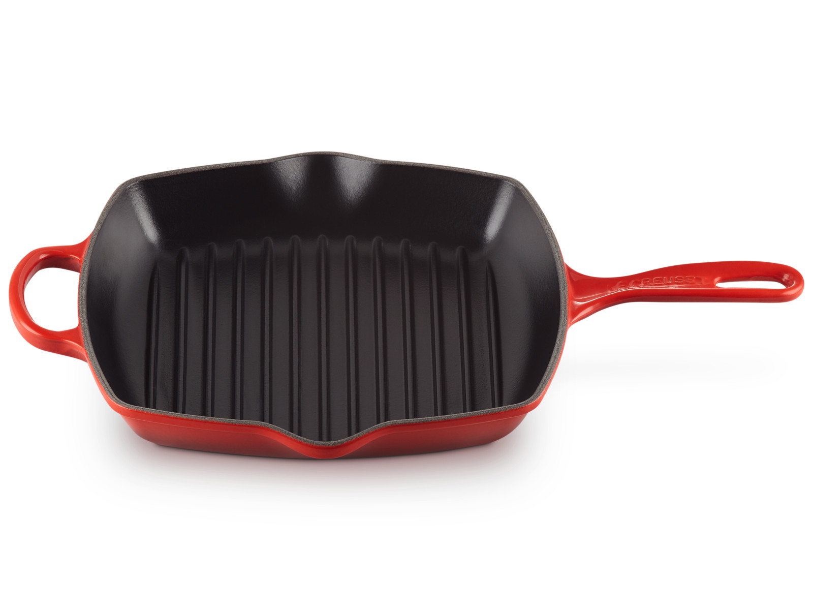 Le Creuset Grillpfanne Signature quadratisch kirschrot 26cm Freisteller 2