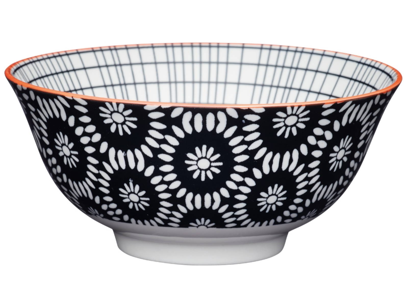 KitchenCraft Bowl Black Swirl 15,7 cm