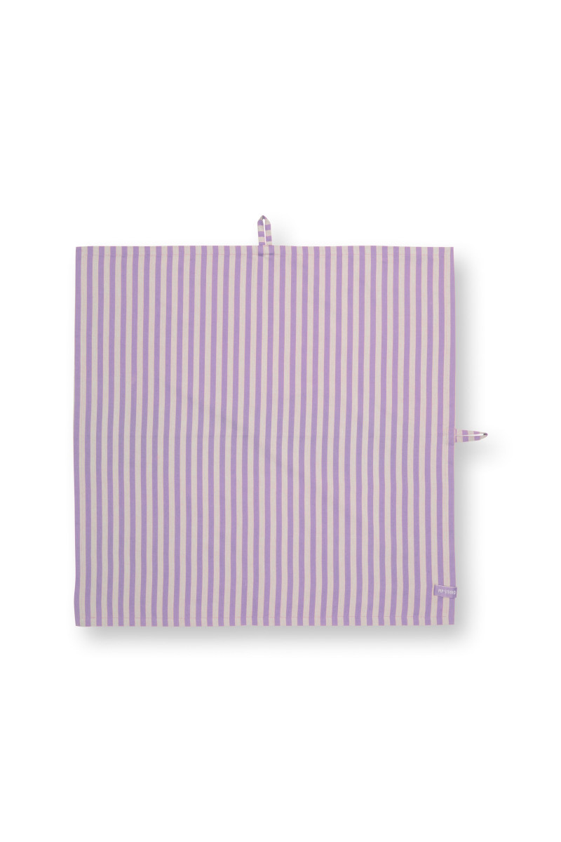 PIP STUDIO Lily&amp;Lotus Geschirrtuch Stripes lila 65x65cm 2 Stück Freisteller 3