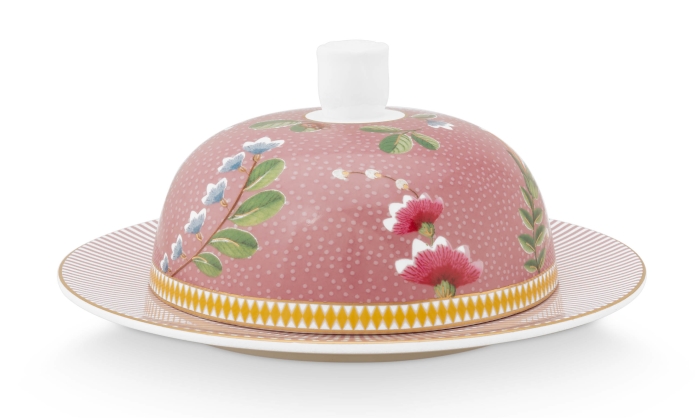 PIP STUDIO La Majorelle Butterdose rund pink 17 x 8 cm Freisteller 1