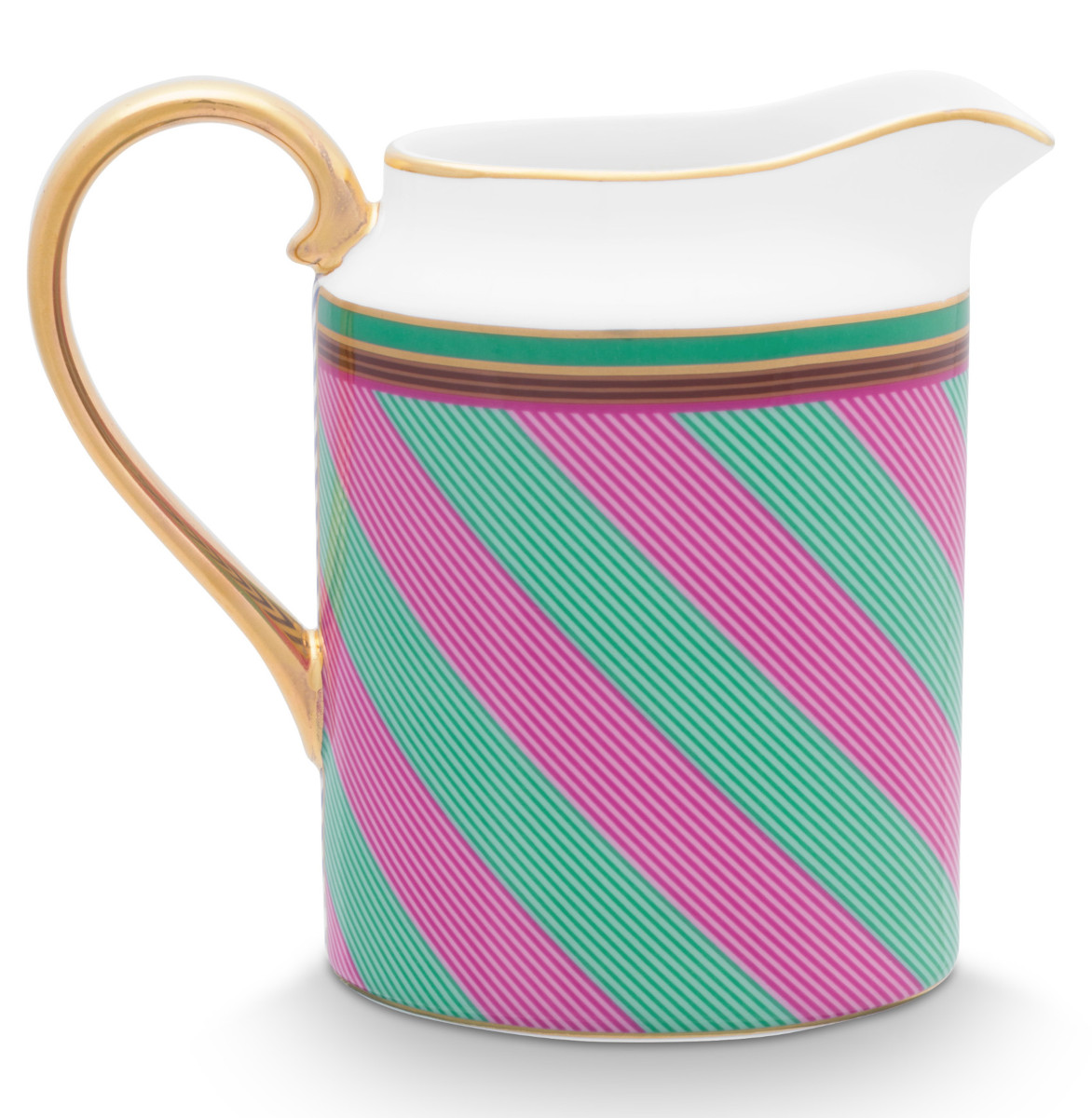 PIP STUDIO Chique Stripes Milchkännchen pink-green 260ml