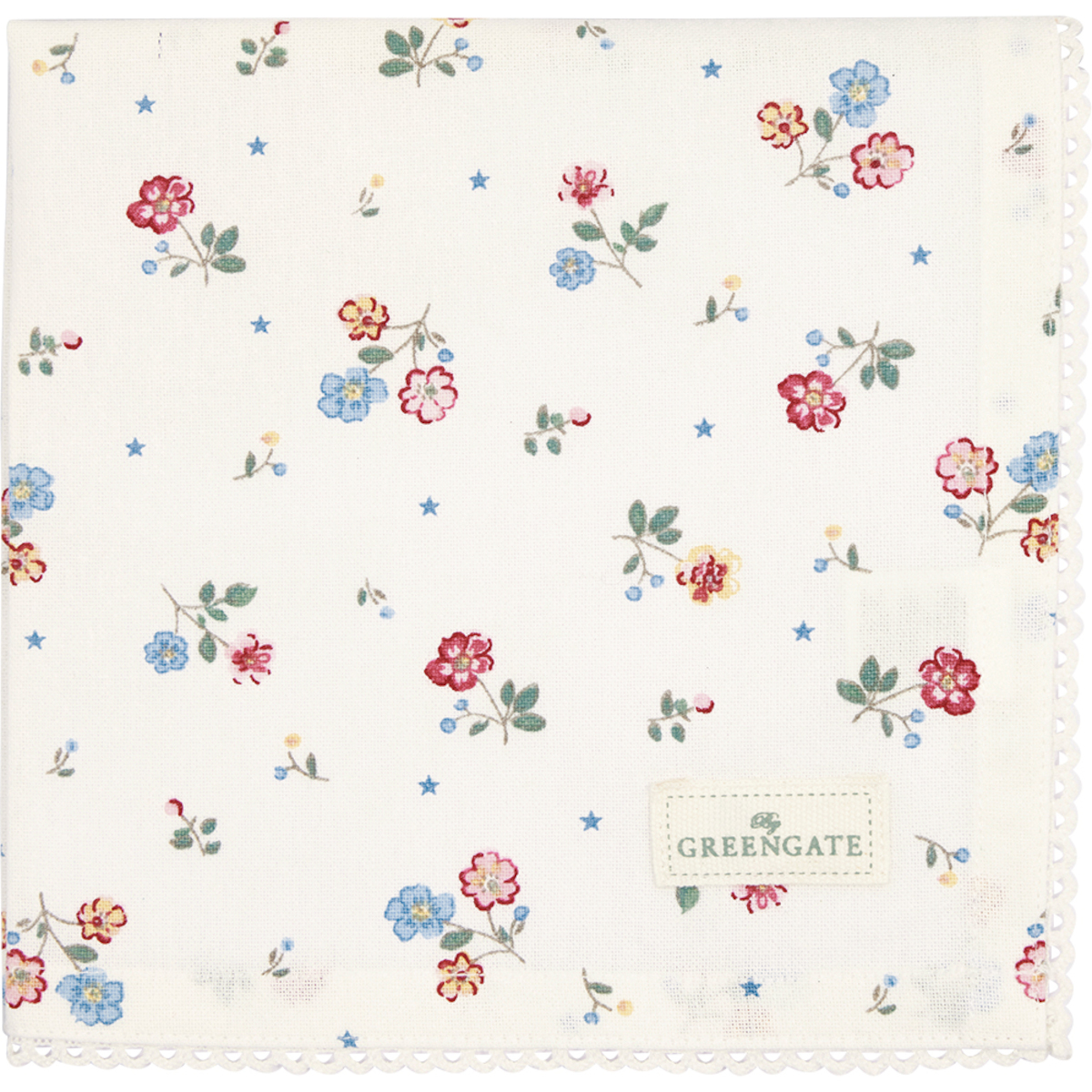 Greengate Adelena Stoffserviette weiss 40x40cm