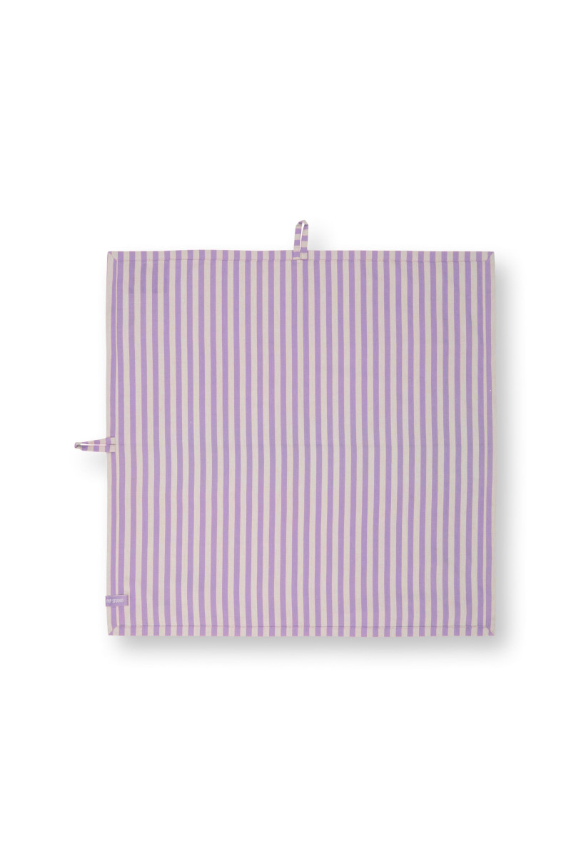 PIP STUDIO Lily&amp;Lotus Geschirrtuch Stripes lila 65x65cm 2 Stück Freisteller 5