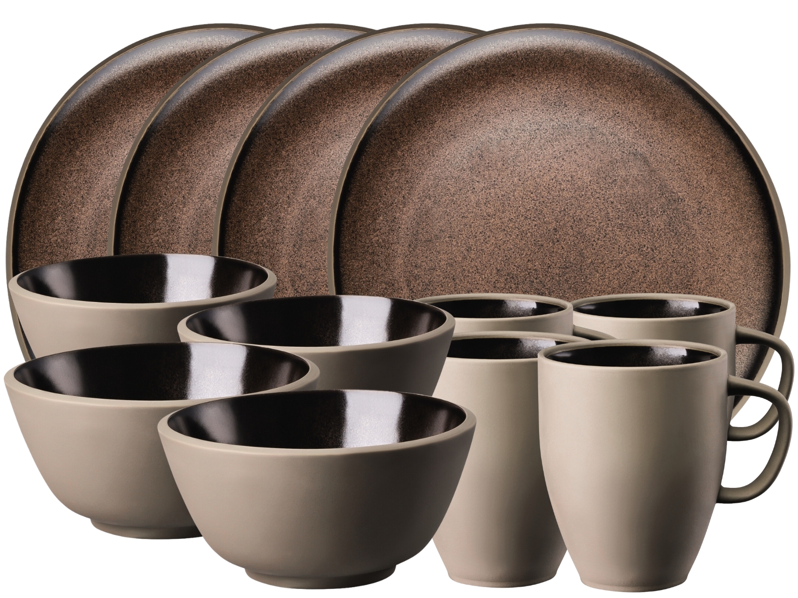 Rosenthal Junto Bronze Frühstücksset 12tlg